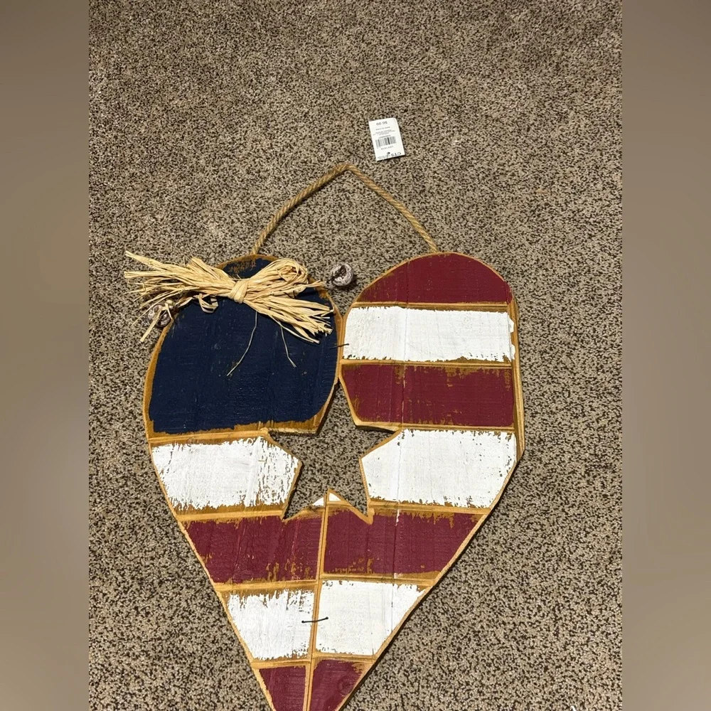 Heart-Shaped Flag Decor19” X 14”
